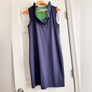 Gretchen Scott Navy Ruffle Dress - Size M